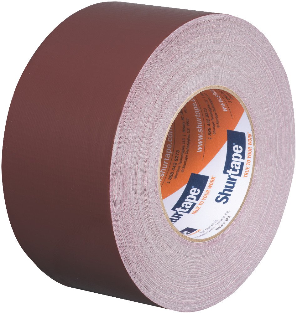 Shurtape PC 618 Performance Grade, Colored Cloth Duct Tape, Excellent Holding Power, 72mm x 55m, Burgundy, 1 Roll (200378) CA1