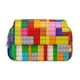 thumbnail image 2 of Disketp Colorful Plastic Blocks Pattern Estuche de Lápices de Doble Capa con Tapa Abatible y Cremallera, Organizador Escolar para Adolescentes y Adultos, 2 of 6