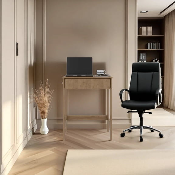 Lebam Desk, Modern Home Office Desk With Drawer For Living Room