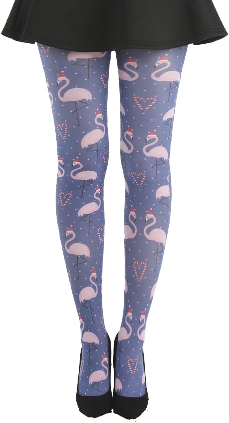 christmas flamingo leggings