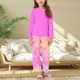 thumbnail image 4 of NAISIBABY Girls Outfit Set (3-15T), Long Sleeve T Shirt and Tie-Dye Pants Soft Comfort Home Clothes 2-Piece Hot Pink 7T, 4 of 7