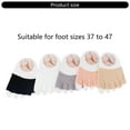 thumbnail image 3 of 5 Pairs Solid Color Cotton Invisible Foot Covers Women's Split Toe Toe Toppers Liners Socks for High Heel Comfort Wear, 3 of 8