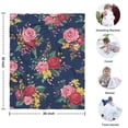 thumbnail image 4 of Pioneer Flower Floral Print Pattern Blanket,Comfortable Soft Lamb Wool Throw Blanket,All Season,Warm Lightweight Blankets for Sofa Bed Couch Living Room Chair,30"x40", 4 of 4