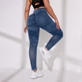 thumbnail image 2 of Soyumi Cellulite 3D Leggings Womens, Butt Lifting Resistance Compression Leggings Tummy Control High Waisted Shapewear Tights Stretchy Gym Workout Yoga Pants Going Out Trousers Blue, 2 of 5