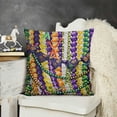 thumbnail image 2 of Throw Pillow Cushion Cover, Design with Hanging from Colorful Beads, Decorative Square Accent Pillow Case,Green Purple, 2 of 5