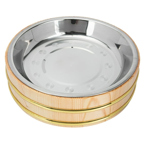 Sushi Wooden Tray Salad Container Creative Storage Bucket Cuisine Food Household Rice Barrel