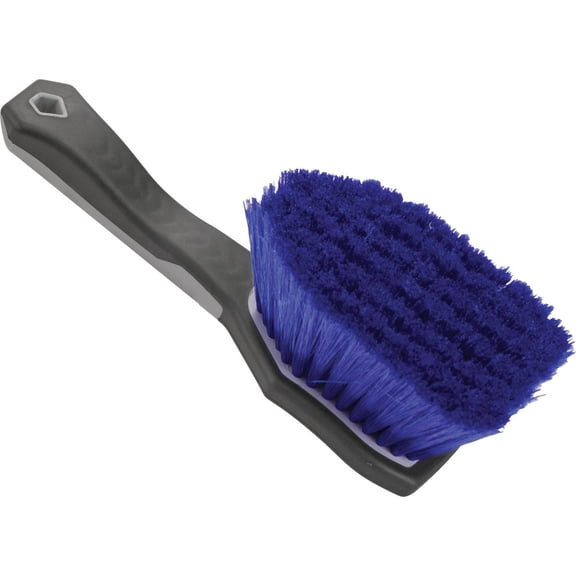 S&T INC. Short Handle Wheel Face Brush 929600 - Extra Soft Bristle Scrub Brush