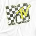 thumbnail image 3 of MTV Checkerboard Classic Women's Boxy Cropped T-Shirt Casual Graphic Tee, 3 of 6