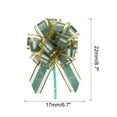 thumbnail image 2 of 20pcs 7 Inch Large Pull Bow Gift Wrapping Bows Ribbon Organza Green for Wedding Baskets Presents, 2 of 6