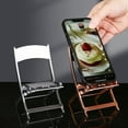 thumbnail image 6 of Chair Shape Phone Holder, Charging Hole Design Foldable Tablet Phone Stand, Hands Free and Save Space, 6 of 8