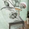 thumbnail image 5 of Green Floral Semi Sheer Curtains 84 Inch Length 2 Panels Set, Country Rustic Ombre Painting Art Watercolor Sheer Kitchen Curtain Privacy Voile Window Curtain for Living Room Bedroom Rod Pocket Drapes, 5 of 7