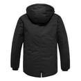 thumbnail image 3 of WenVen Men's Winter Jacket Windproof Puffer Coat Warm Hooded Quilted Parka Black XL, 3 of 12
