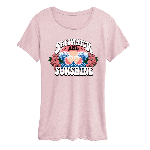 Instant Message - Saltwater and Sunshine - Women's Short Sleeve Graphic T-Shirt