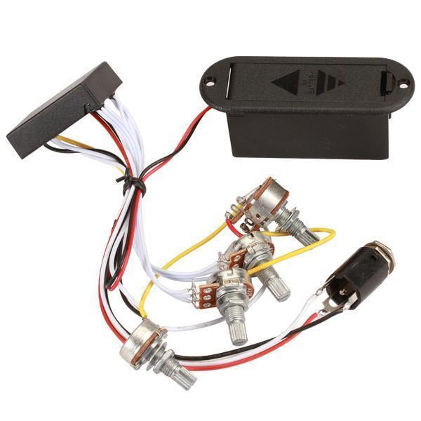 Circuito de Preamplificador de Ecualizador de 3x2 Bandas Sunnimix Ecualizador de pastilla de bajo