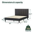 thumbnail image 4 of Zinus Lottie 43 inch Upholstered Platform Bed Frame with Headboard, 4 of 9