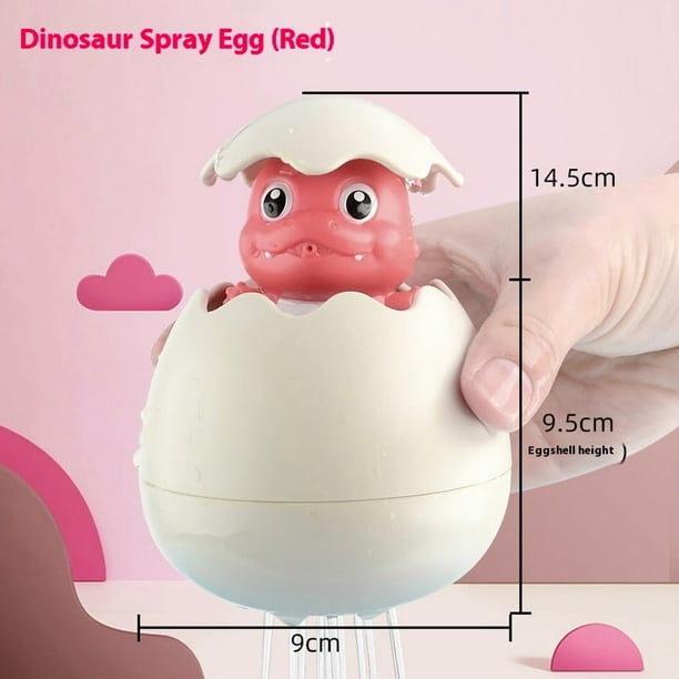 Baby bath water toy - Dinosaur Hatching Egg Squirting Rain Cloud Bathtub Water Toy with Hidden Dinosaur, Pool Floating Toy for Toddlers Boy Girl Birthday Christmas (red dinosaur spray egg)