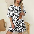 thumbnail image 2 of Icvfdpl Womens Summer Pajamas Ladies Fashion Solid Color Loose Shorts Set Sleepwear M, 2 of 7