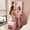 Pink 52inch×23.62inch, variant on Wohh Pink Makeup Vanity Desk with LED Lighted Mirror, Compact Dressing Table Set with Power Outlet, Hair Dryer Holder & Stool, Space-Saving Vanity Table for Small Bedroom