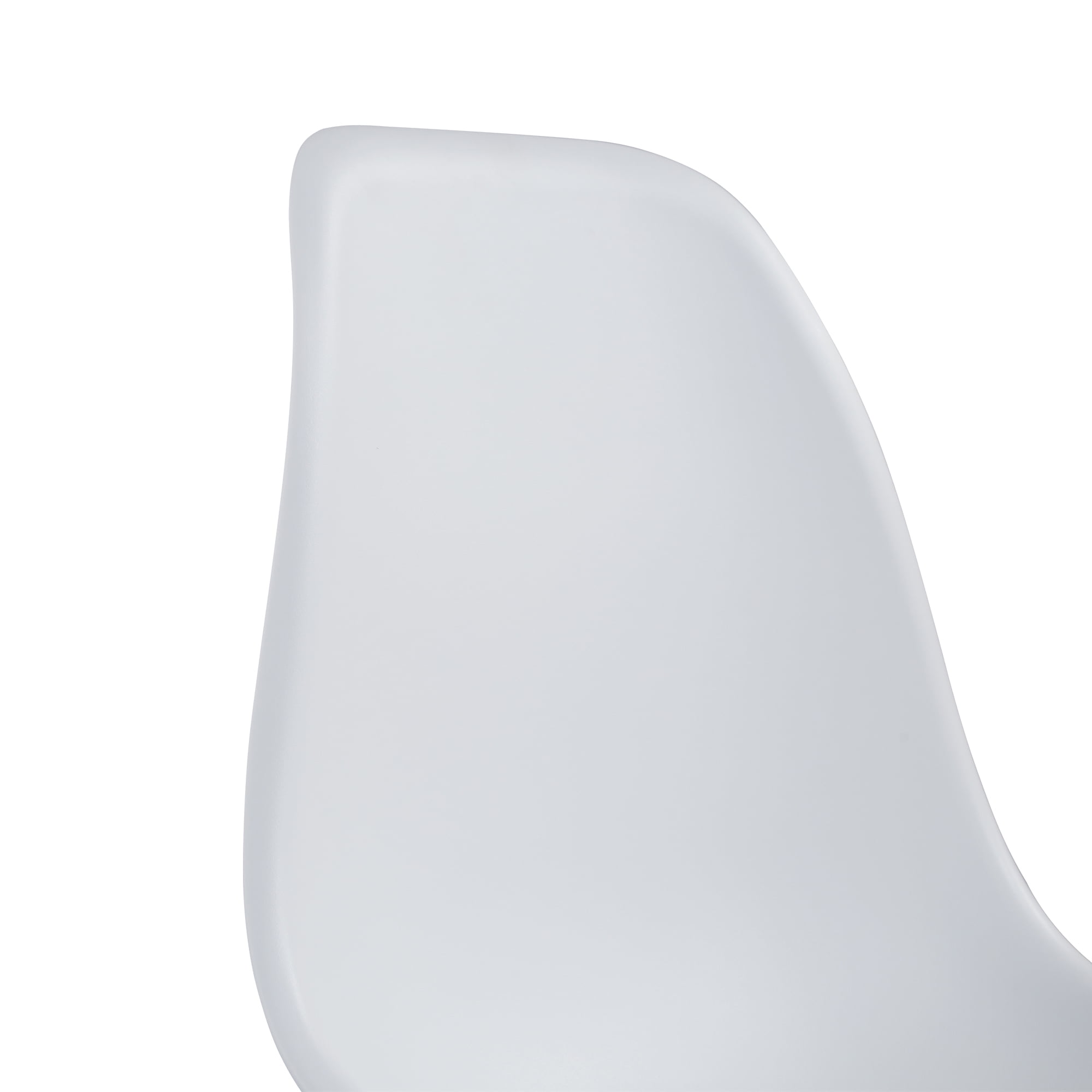 Kepooman Set of 4 Modern Armless Dining Chairs with Wood Legs, White Kepooman Set of 4 Modern Armless Dining Chairs with Wood Legs, White