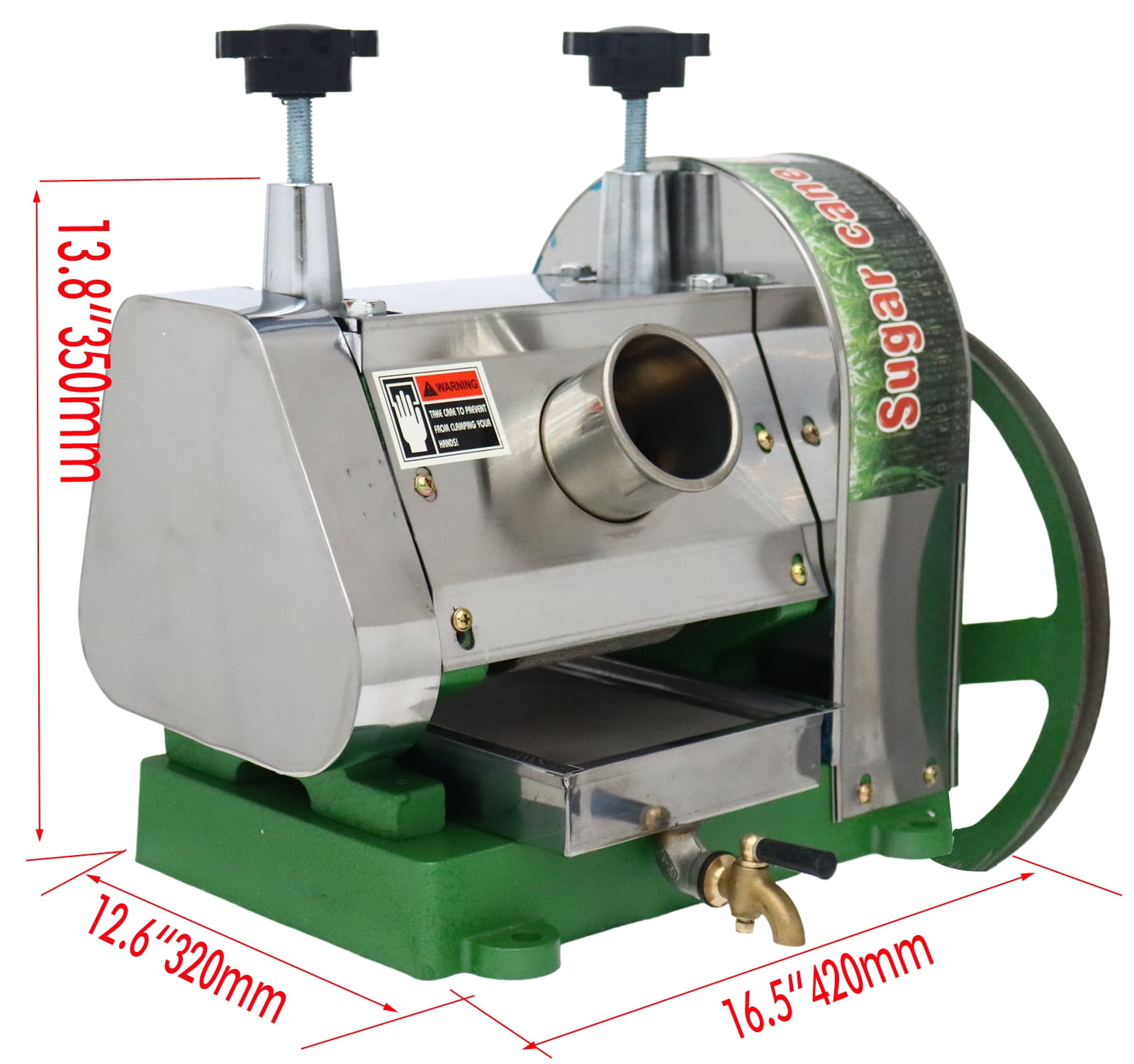 Manual Sugar Cane Juicer Stainless Steel Sugar Cane Press with Peeling Knives