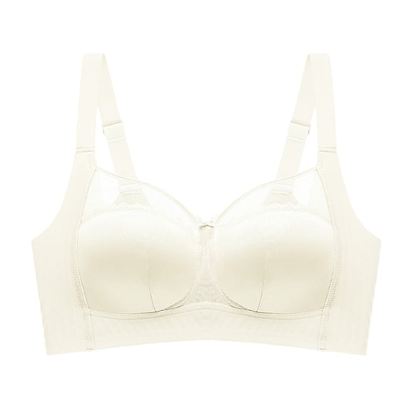 MEICHEN Seamless Underwear Jelly Push Up Bras for Women Solid Color Cotton Full Cup Bralettes Trendy Summer Fall Essentials Clothes