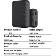 5V 20000mAh Portable Powerbank 5V 3A Dual USB Output, Portable Charger for Heated Jacket Heated Vest Heated Scarf Heated & Phone,1 P