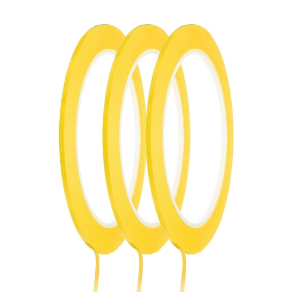 Uxcell 3Pcs Whiteboard Tape Graphic Tape 5/64" x 72 Yards Chart Line Tape Dark Yellow