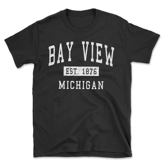 Bay View Michigan Classic Established Men's Cotton T-Shirt