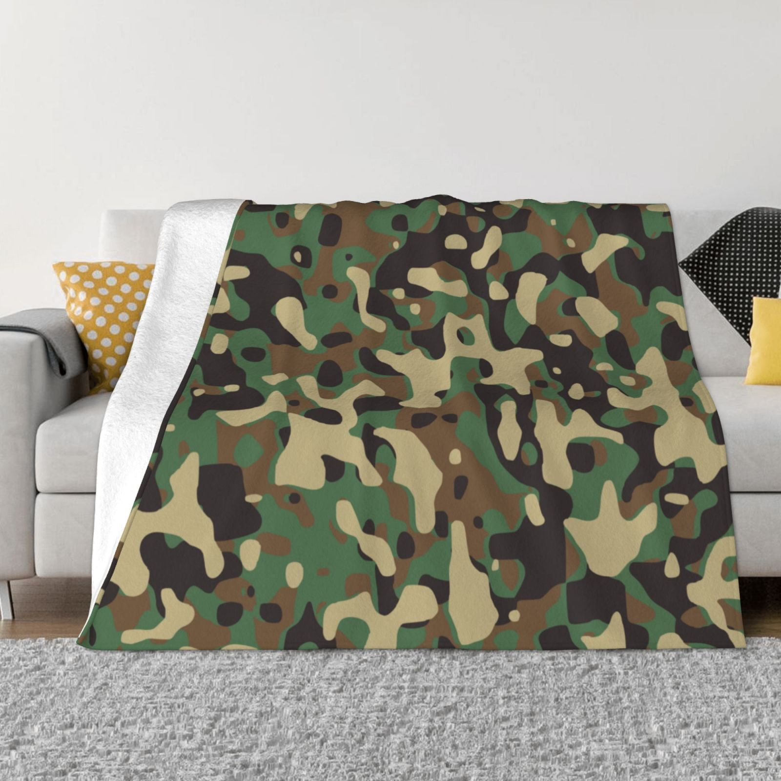 Pink Camouflage Print Blanket