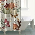 thumbnail image 4 of Fall Harvest Thanksgiving Pumpkin Shower Curtain,Autumn Leaves with Pumpkins Farmhouse Bath Curtain,Maple Leaves Bathroom Accessories Botanical for Bathroom Curtain Liner Set with Hooks,72X72in, 4 of 6