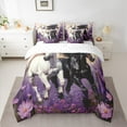 thumbnail image 2 of Feelyou Western Racing Horse Twin Bedding Sets 7-Piece for Kids, Rustic Flower Bedding Comforter Set, Oil Printing Artwork Reversible Sheet Sets, Luxury Bedroom Decor, 2 of 7
