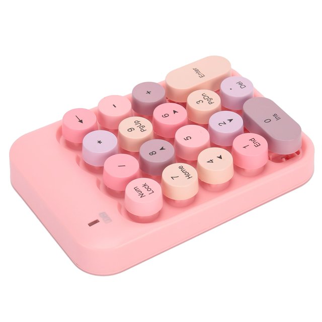 Clavier Numérique 2,4 g, Connexion Stable jusqu'à 10 m, Frappe Silencieuse, Autonomie de 12 Mois, Conception à 18 Touches avec Touche d'Espace Arrière