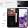 thumbnail image 6 of Leather Case for Samsung Galaxy S20FE Card Slot Folio Flip Wallet Case for Samsung Galaxy S20FE Premium PU Magnetic Kickstand Cover Soft TPU Inner Case Black, 6 of 7