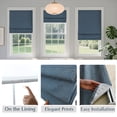 thumbnail image 7 of Everyday Celebration Belmar Roman Shades Cordless Blackout Polyester Roman Window Shades, Blue 36x64, 7 of 7
