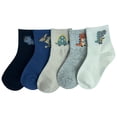 thumbnail image 3 of Baby Socks Cotton Crew Socks Toddler Boys Girls Kids Dinosaur Socks - 5 Pairs 2-15 Years, 3 of 7