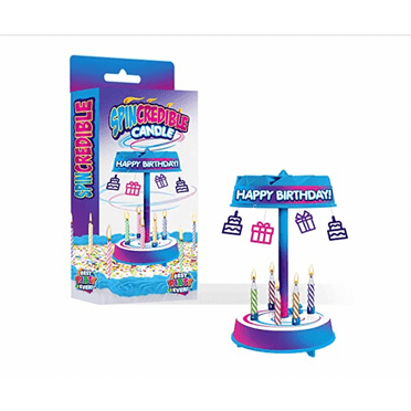 Best Party Ever Spincredible Birthday Candle Cake Topper, Multi-Color, 1.75 inches Wide