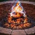 thumbnail image 4 of FEBTECH - 24" Round Fire Pit Grate with 4 Legs | Heat Resistant | 3.5" H | Reinforced Log Grate to Improve Airflow for Campfire, Bonfire & Backyard | Firepit Accessory for Outside | Fireplace Grate, 4 of 9