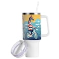 thumbnail image 2 of Zebras Bikes Clouds 40 oz Tumbler with Handle Insulated&nbsp;Travel Mug&nbsp;Lid Straw Leak Proof Steel Vacuum Water Bottles Glasses Fits in Car Cup Holder, 2 of 7