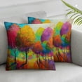 thumbnail image 2 of COMIO  Throw Pillow Covers Home Decor Set of 2 Pillow Cases Decorative for Bed Sofa Cushion Couch Outdoor Colorful Tree Pillowcases, 2 of 6