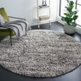thumbnail image 2 of SAFAVIEH Iceland Hannah Abstract Shag Area Rug, Cream/Grey, 6'7" x 6'7" Round, 2 of 7