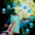 thumbnail image 6 of BluePeak Double Wall Stainless Steel Vacuum Insulated Tumbler Set, 2-Pack, 20 oz, Mint, 6 of 6