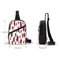 thumbnail image 4 of Lsque Fly Flying Ladybug Pattern Chest Package – Foldable Waterproof Chest Bag with Adjustable Shoulder Strap, Double Zipper Compartments & D-Buckle Design, 4 of 7