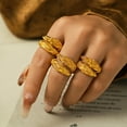 thumbnail image 3 of AOOOWER Elegant Snake Inspired Rings In Long Lasting Gold/Steel Tone for Parties Dates, 3 of 14