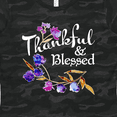 thumbnail image 4 of Inktastic Thankful and Blessed Inspirational Saying with Flowers Women's T-Shirt, 4 of 5