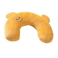 thumbnail image 3 of Almohada para mascotas en forma de U, almohada para gatos, juguete interactivo, lavable, bonita y cómoda almohada para perros, almohada de animales pa Oso café, 3 of 10