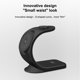 thumbnail image 2 of Teléfono inalámbrico Estación de carga vertical rápida 3 en 1 Auricular Smartwatch Cargador Reemplazo para iPhone Serie 12/13 Negro 15W Guardurnaity EL005044-01B, 2 of 2