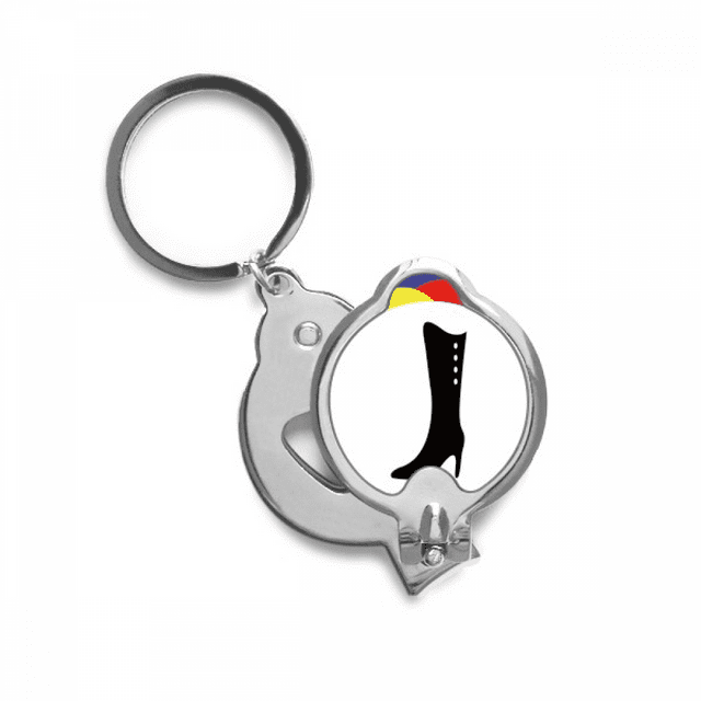 Simple Graphics Black High Boots Outline Nail Clippers Sharp Fingernail Stainless Steel Cutter