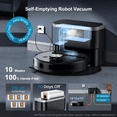 thumbnail image 6 of Robot Vacuum and Mop 11500pa Suction Robotic Cleaner with Laser Home Mapping and 85 Days Self Empty Station Pet Friendly Anti-Tangle, 6 of 9