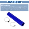 thumbnail image 4 of Unique Bargains 1 Set 30mm 1.18" ID 200mm 7.87" Length 0° Blue Car Silicone Hose with Clamps Universal, 4 of 7