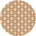 thumbnail image 1 of Ahgly Company Machine Washable Indoor Round Transitional Deep Peach Orange Area Rugs, 4' Round, 1 of 7